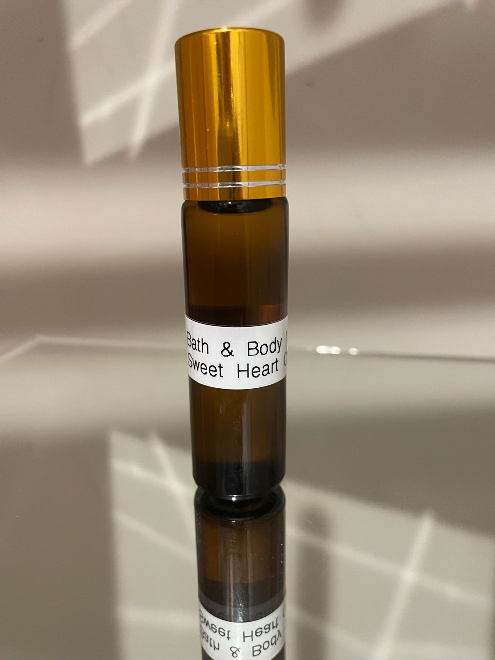 Sweet Heart Roll-On Perfume Oil - Amber Bottle with Gold Cap